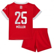 Maglia FC Bayern München Müller 25 Bambino Divisa Prima 2022/23