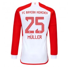 Maglia FC Bayern München Müller 25 Divisa Prima 2023/24 Manica Lunga