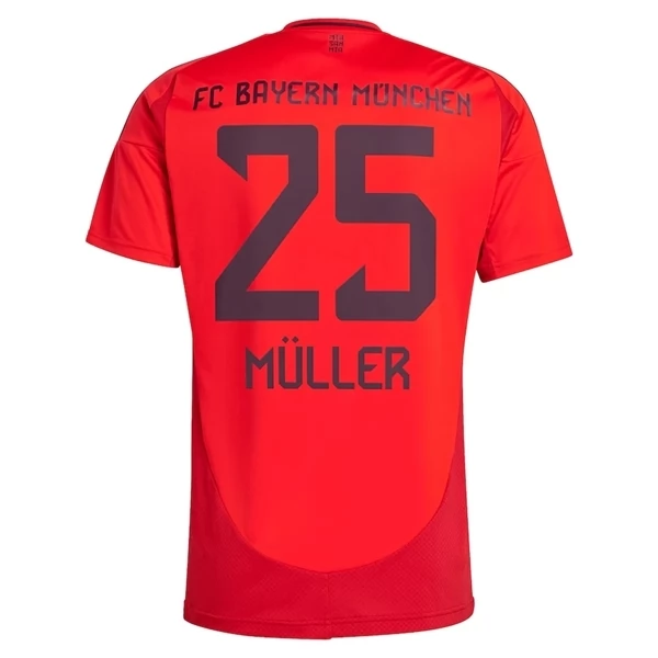 Maglia FC Bayern München Müller 25 Divisa Prima 2024/25 Maglia FC Bayern München Müller 25 Divisa Prima 2024/25