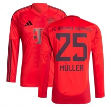 Maglia FC Bayern München Müller 25 Divisa Prima 2024/25 Manica Lunga