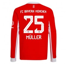 Maglia FC Bayern München Müller 25 Divisa Prima 2025/26 Manica Lunga