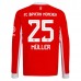 Maglia FC Bayern München Müller 25 Divisa Prima 2025/26 Manica Lunga