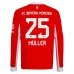 Maglia FC Bayern München Müller 25 Divisa Prima 2025/26 Manica Lunga