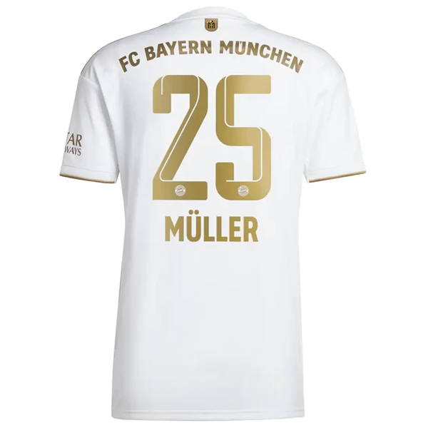 Maglia FC Bayern München Müller 25 Divisa Trasferta 2022/23 Maglia FC Bayern München Müller 25 Divisa Trasferta 2022/23