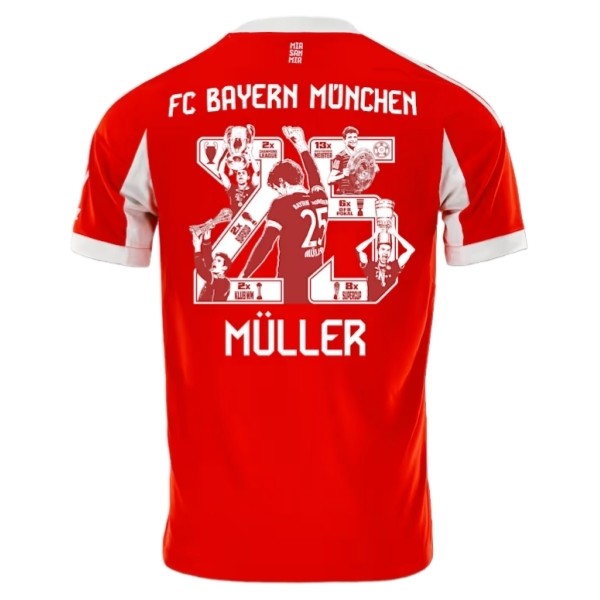Maglia FC Bayern München Müller 25 Kit Gara Home Special Edition 2025/26 Maglia FC Bayern München Müller 25 Kit Gara Home Special Edition 2025/26