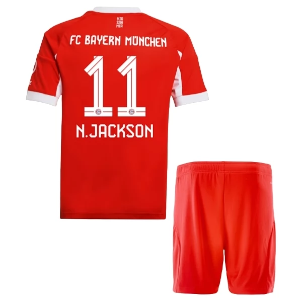 Maglia FC Bayern München N.Jackson 11 Kit Gara Home Bambino 2025/26 Maglia FC Bayern München N.Jackson 11 Kit Gara Home Bambino 2025/26
