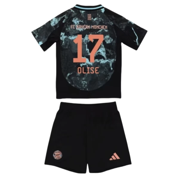 Maglia FC Bayern München Olise 17 Bambino Divisa Trasferta 2024/25 Maglia FC Bayern München Olise 17 Bambino Divisa Trasferta 2024/25