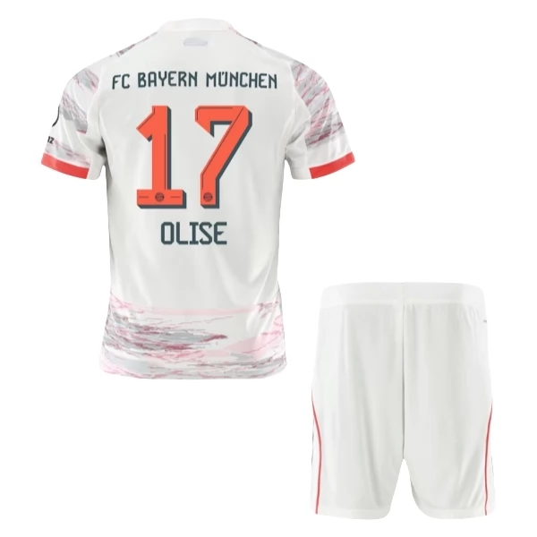 Maglia FC Bayern München Olise 17 Bambino Divisa Trasferta 2025/26 Maglia FC Bayern München Olise 17 Bambino Divisa Trasferta 2025/26