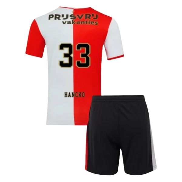 Maglia Feyenoord Rotterdam Hancko 33 Bambino Divisa Prima 2025/26 Maglia Feyenoord Rotterdam Hancko 33 Bambino Divisa Prima 2025/26