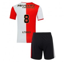 Maglia Feyenoord Rotterdam Q.Timber 8 Bambino Divisa Prima 2025/26
