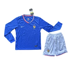 Maglia Francia Bambino Divisa Prima Euro 2024 Manica Lunga