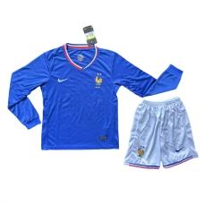 Maglia Francia Bambino Divisa Prima Euro 2024 Manica Lunga Maglia Francia Bambino Divisa Prima Euro 2024 Manica Lunga