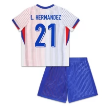 Maglia Francia L.Hernandez 21 Bambino Divisa Trasferta Euro 2024