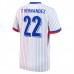 Maglia Francia T.Hernandez 22 Divisa Trasferta Euro 2024