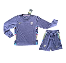 Maglia Inghilterra Bambino Divisa Trasferta Euro 2024 Manica Lunga