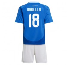 Maglia Italia Barella 18 Bambino Divisa Prima Euro 2024