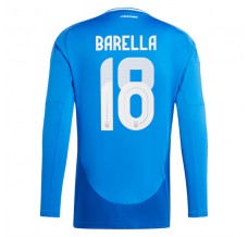 Maglia Italia Barella 18 Divisa Prima Euro 2024 Manica Lunga