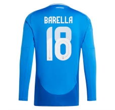 Maglia Italia Barella 18 Divisa Prima Euro 2024 Manica Lunga