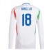 Maglia Italia Barella 18 Divisa Trasferta Euro 2024 Manica Lunga