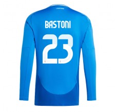 Maglia Italia Bastoni 23 Divisa Prima Euro 2024 Manica Lunga