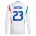 Maglia Italia Bastoni 23 Divisa Trasferta Euro 2024 Manica Lunga