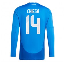 Maglia Italia Chiesa 14 Divisa Prima Euro 2024 Manica Lunga