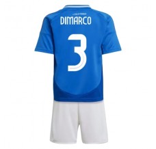 Maglia Italia Dimarco 3 Bambino Divisa Prima Euro 2024