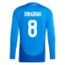 Maglia Italia Jorginho 8 Divisa Prima Euro 2024 Manica Lunga