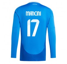 Maglia Italia Mancini 17 Divisa Prima Euro 2024 Manica Lunga
