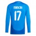 Maglia Italia Mancini 17 Divisa Prima Euro 2024 Manica Lunga