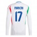 Maglia Italia Mancini 17 Divisa Trasferta Euro 2024 Manica Lunga