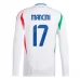 Maglia Italia Mancini 17 Divisa Trasferta Euro 2024 Manica Lunga
