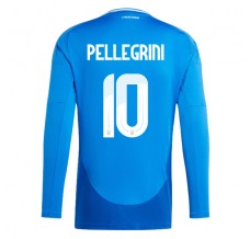 Maglia Italia Pellegrini 10 Divisa Prima Euro 2024 Manica Lunga