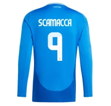Maglia Italia Scamacca 9 Divisa Prima Euro 2024 Manica Lunga