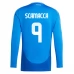 Maglia Italia Scamacca 9 Divisa Prima Euro 2024 Manica Lunga