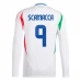 Maglia Italia Scamacca 9 Divisa Trasferta Euro 2024 Manica Lunga