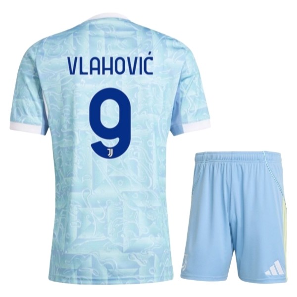 Maglia Juventus FC Vlahović 9 Kit Gara Away Bambino 2025/26 Maglia Juventus FC Vlahović 9 Kit Gara Away Bambino 2025/26