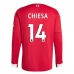 Maglia Liverpool FC Chiesa 14 Divisa Prima 2025/26 Manica Lunga