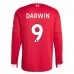 Maglia Liverpool FC Darwin 9 Divisa Prima 2025/26 Manica Lunga