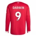 Maglia Liverpool FC Darwin 9 Divisa Prima 2025/26 Manica Lunga
