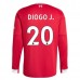 Maglia Liverpool FC Diogo J. 20 Divisa Prima 2025/26 Manica Lunga