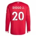 Maglia Liverpool FC Diogo J. 20 Divisa Prima 2025/26 Manica Lunga