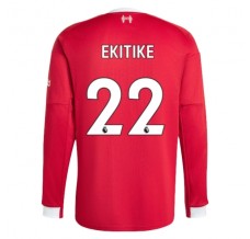 Maglia Liverpool FC Ekitike 22 Divisa Prima 2025/26 Manica Lunga