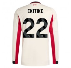 Maglia Liverpool FC Ekitike 22 Divisa Trasferta 2025/26 Manica Lunga
