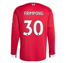 Maglia Liverpool FC Frimpong 30 Divisa Prima 2025/26 Manica Lunga