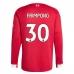 Maglia Liverpool FC Frimpong 30 Divisa Prima 2025/26 Manica Lunga