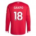 Maglia Liverpool FC Gakpo 18 Divisa Prima 2025/26 Manica Lunga