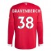 Maglia Liverpool FC Gravenberch 38 Divisa Prima 2025/26 Manica Lunga