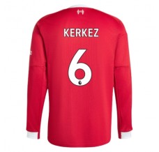 Maglia Liverpool FC Kerkez 6 Divisa Prima 2025/26 Manica Lunga