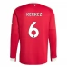Maglia Liverpool FC Kerkez 6 Divisa Prima 2025/26 Manica Lunga